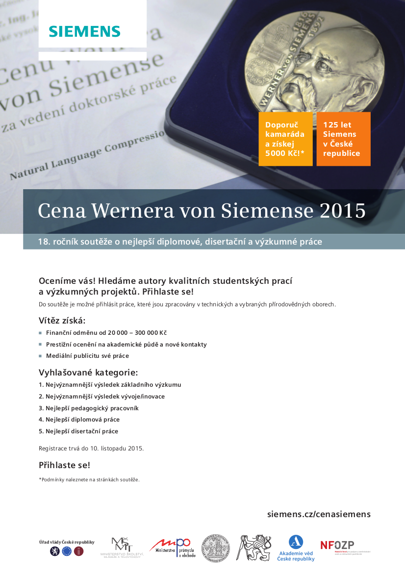 Cena Wernera von Siemense 2015